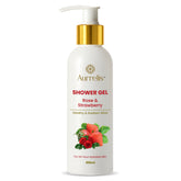 Aurrelis Rose & Strawberry Shower Gel - 200ml | Refreshing Floral Body Wash