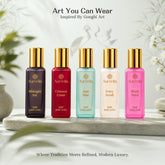 Aurrelis Gongbi Collection perfume discovery set with five 20ml bottles of luxury fragrances for men and women.