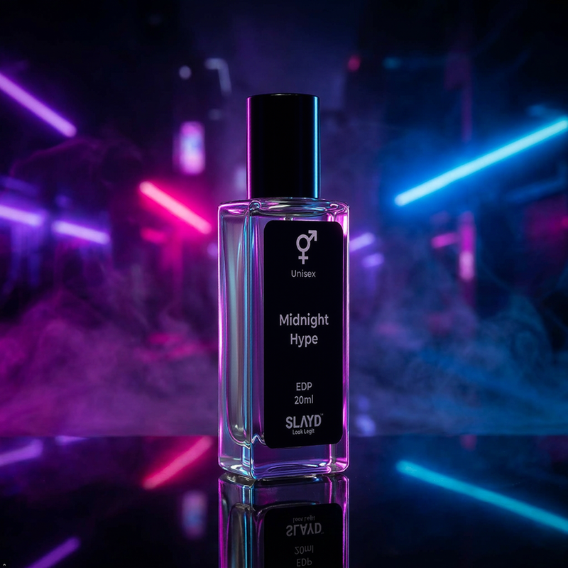 Aurrelis Parfum Slayd Look Legit universal signature perfume discovery set with three 20ml extrait de parfum bottles, unisex.
