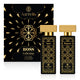 Aurrelis Boss Collection perfume gift set with two 55ml luxury extrait de parfum bottles, featuring elegant glass bottles and decorative packaging.
