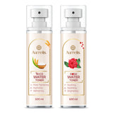 Aurrelis Face Toner Combo Pack of 2 | Rice Water & Rose Water Toner | 100ml Each