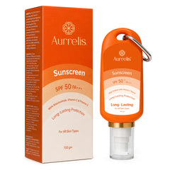 Aurrelis Saffron Radiance SPF 50 PA++ Face Cream | Brightening & Hydrating Sun Protection Cream for Glowing Skin | 100 ML