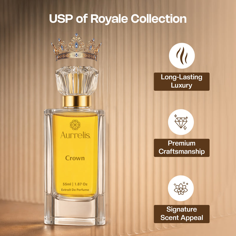 Aurrelis CROWN | Luxury Eau De Parfum 55ML | Royal Long-Lasting Fragrance | For Men |