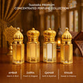 Taahara Luxury Attar Gift Set – 4 Premium Alcohol-Free Perfume Oils | Zarra, Khaab, Ambar & Qamar