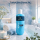 Aurrelis Tropical Glow Herbal Body Wash in 250ml bottle, refreshing and nourishing herbal cleanser for bath and body care.