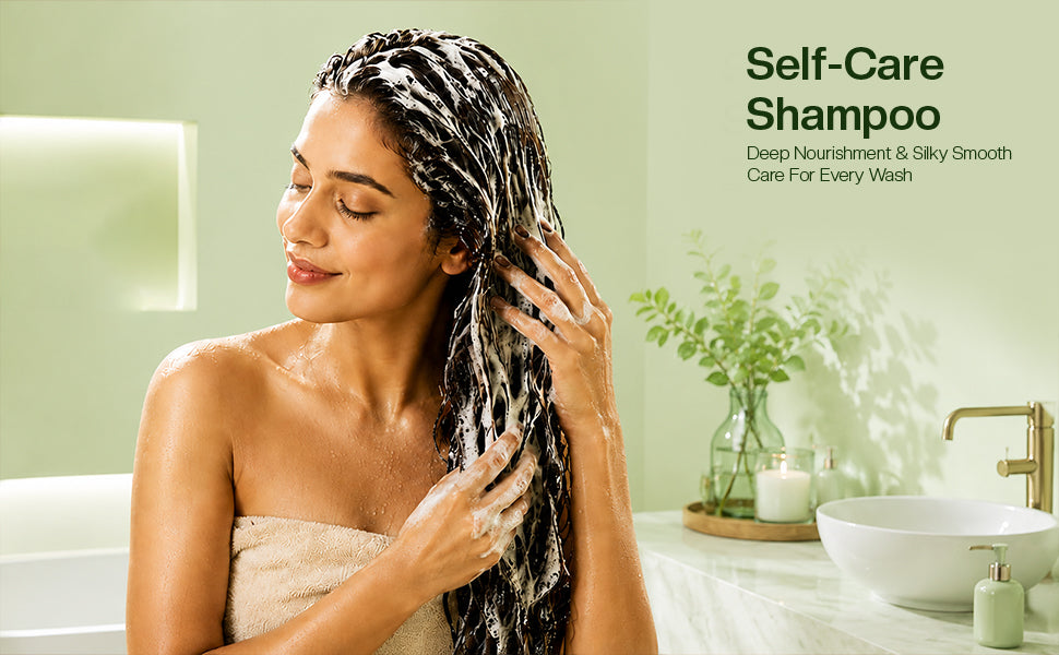 Aurrelis Green Bamboo Strength Shampoo bottle, nourishing hair cleanser for strengthening and smooth, healthy hair in a 300ml size.