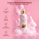 Aurrelis Rose & Strawberry Shower Gel - 200ml | Refreshing Floral Body Wash
