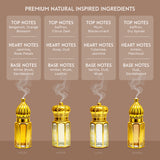 Taahara Premium Perfume Gift Set | 4-in-1 Luxury Attar Collection (Noor, Ameer, Layal, Sahara)