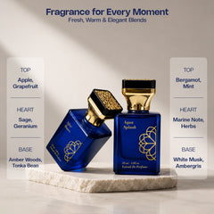 Aurrelis Signature Extrait De Parfum Combo Pack of 2  |Aqua Splash & After Hours Extrait De Parfum | Long-Lasting Luxury Unisex Fragrance Set | 100 ML