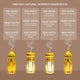 Taahara luxury attar gift set with four premium alcohol-free perfume oils: Zarra, Khaab, Ambar, and Qamar in elegant bottles.