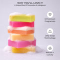 Slayd Amazing Gel Soap Bars Combo Pack (6x100g) | Herbal Bath Soaps with Neem, Aloe Vera, Rose, Nargis & Oud | Natural Skin Cleansing & Moisturizing Bar