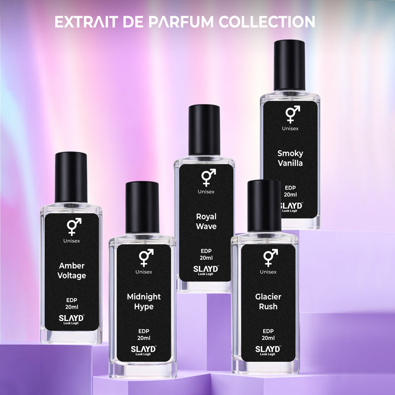 THE SLAYD COLLECTION Luxury Perfume Combo Set for Men & Women | Long Lasting Premium Fragrances | Travel Friendly Matte Black Bottles | Gift Set for Daily Wear, Parties & Special Occasions