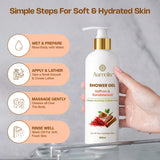 Aurrelis Saffron & Sandalwood Shower Gel - 200ml | Nourishing Herbal Body Wash
