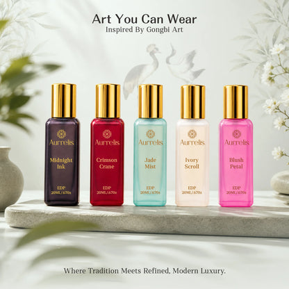 Aurrelis Gongbi Collection Perfume Set (Pack of 5 x 20ml) | Luxury Mini Fragrance Gift Set for Men & Women | Long Lasting Premium Extrait De Parfum Combo (100ml)