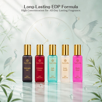 Aurrelis Gongbi Collection Perfume Set (Pack of 5 x 20ml) | Luxury Mini Fragrance Gift Set for Men & Women | Long Lasting Premium Extrait De Parfum Combo (100ml)