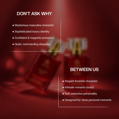 Aurrelis Oud Prive Collection perfume gift set featuring Don't Ask Why and Between Us luxury unisex extrait de parfum, 110 ml