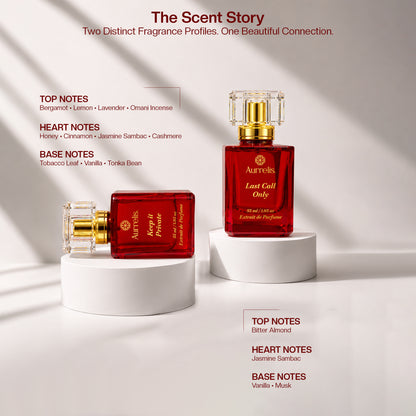 Aurrelis Oud Prive Collection perfume gift set featuring long-lasting unisex extrait de parfum in a 110ml luxury box.