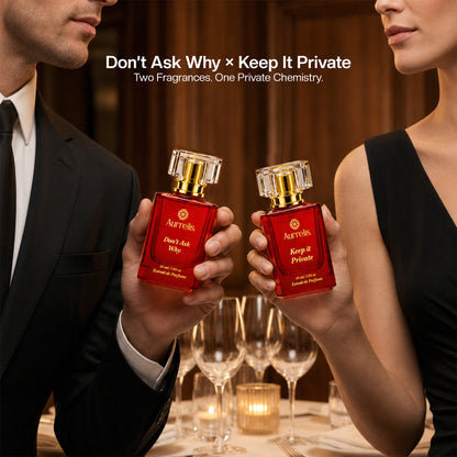 Aurrelis Oud Prive Collection perfume gift set featuring Don’t Ask Why and Keep It Private, luxury unisex extrait de parfum, 110 ml