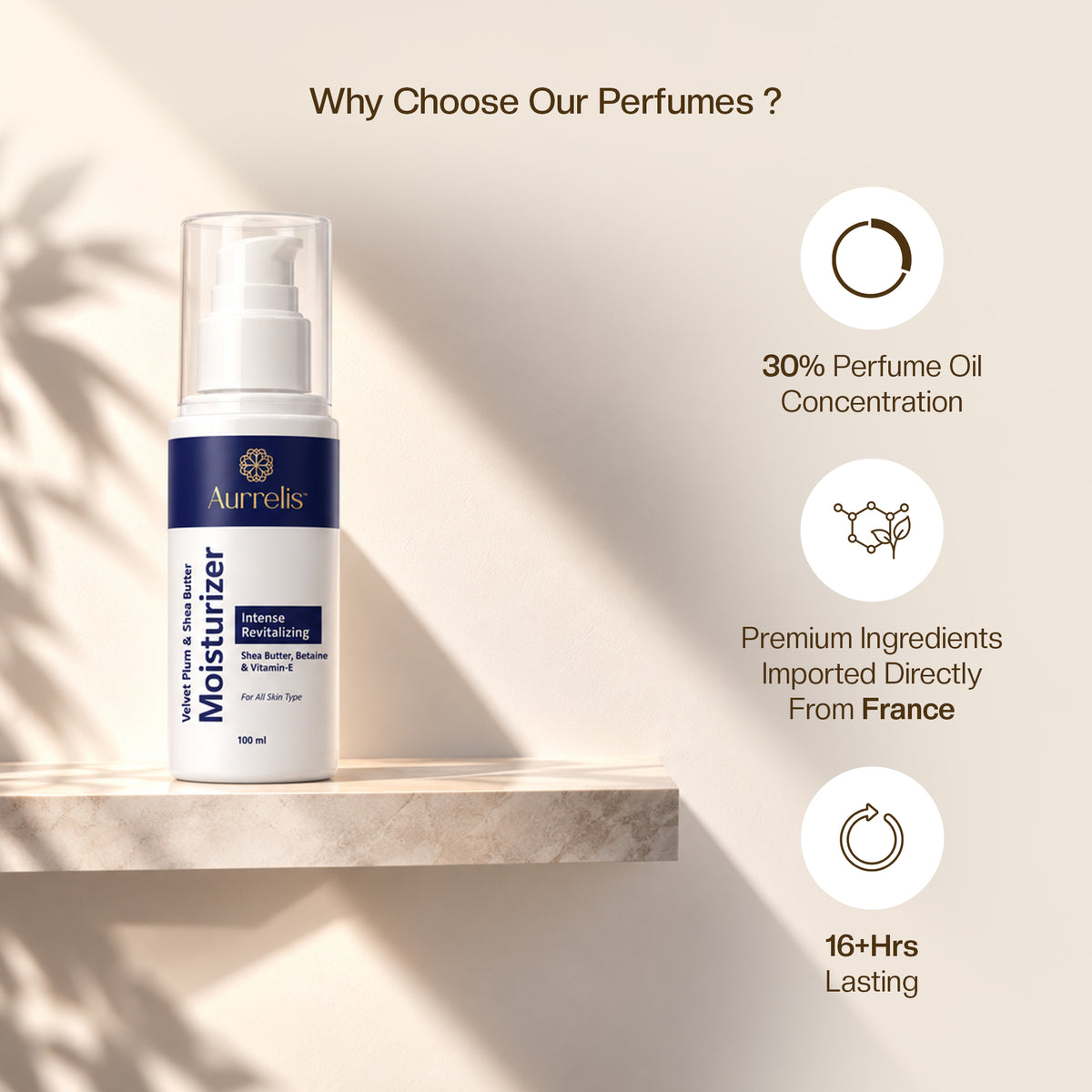 Aurrelis Shea Butter Moisturizer for Face & Body | Intense Hydration with Betaine & Vitamin E | All Skin Types | 100 ml