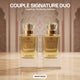 Aurrelis Royal Queen’s Secret and Dynasty perfume duo set, luxury unisex 55ml fragrances in elegant packaging, perfect gift.