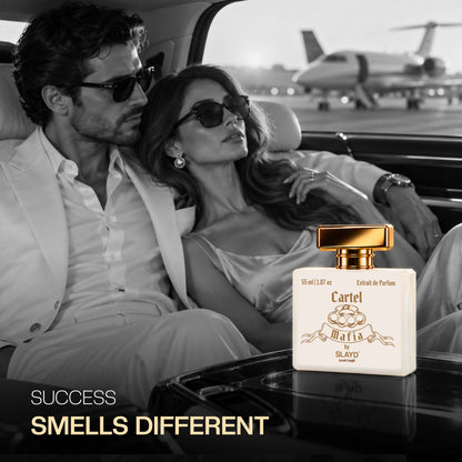 Slayd Mafia Cartel Extrait de Parfum gift set with 55ml unisex perfume, featuring luxurious branding and elegant packaging.