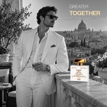 Slayd Mafia Cartel perfume gift set featuring unisex extrait de parfum bottles, elegant packaging, and luxurious design.