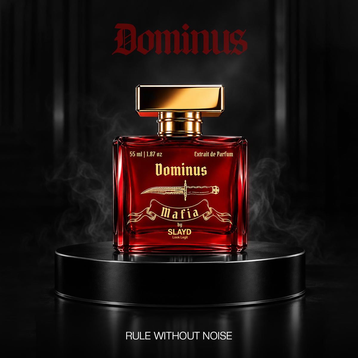Aurrelis SLAYD Mafia Dominus perfume gift set with 55ml luxury unisex fragrance, elegant bottle and packaging.