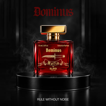 Aurrelis SLAYD Mafia Dominus perfume gift set with 55ml luxury unisex fragrance, elegant bottle and packaging.
