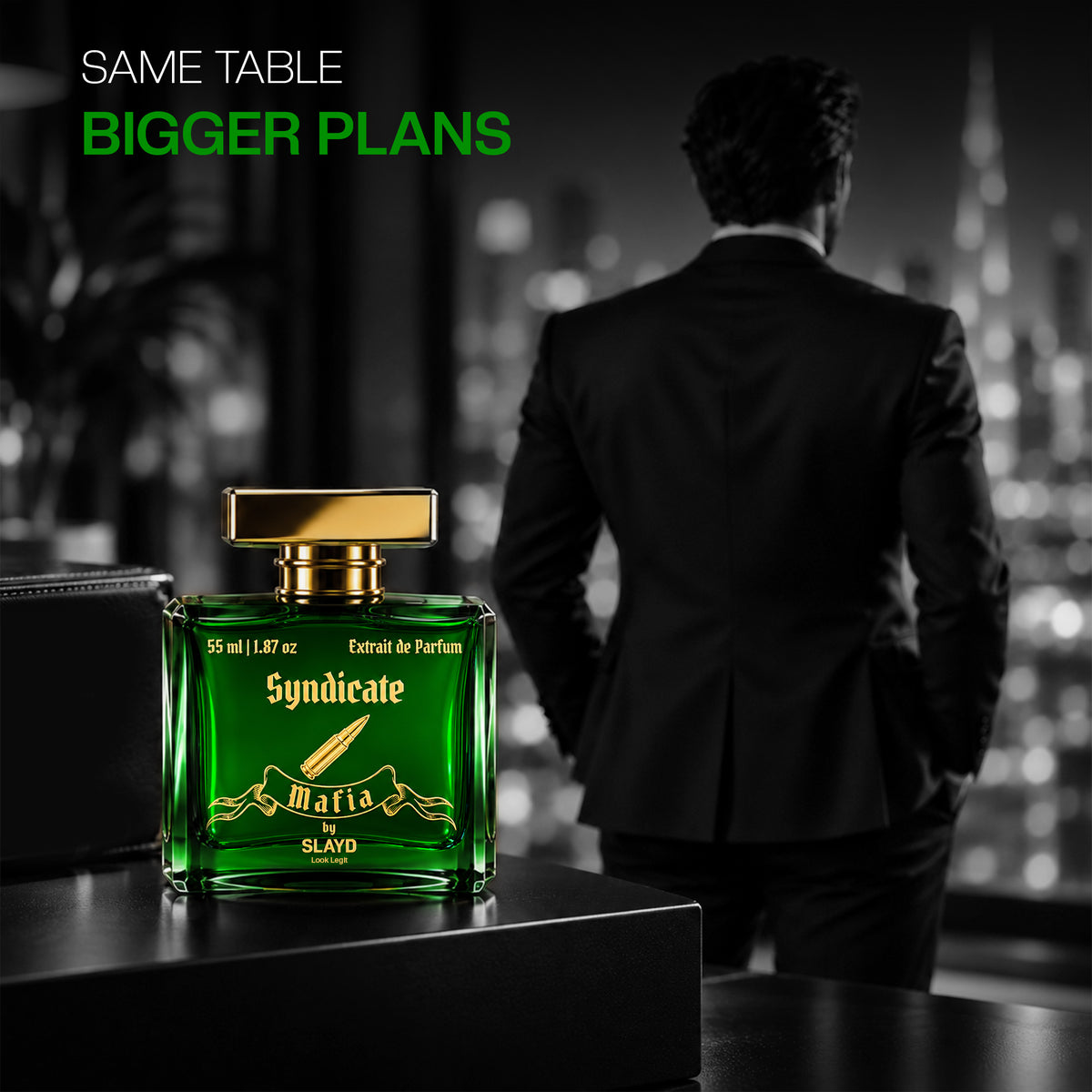 Aurrelis SLAYD Mafia Syndicate extrait de parfum luxury fragrance gift set for men and women, 55ml bottles, elegant packaging