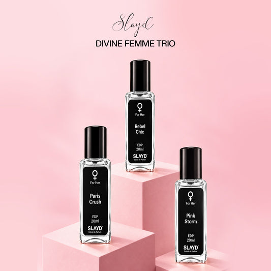 Slayd Divine Femme Trio | Extrait De Parfum | For Women | Pack of 3 × 20ML (60ML)